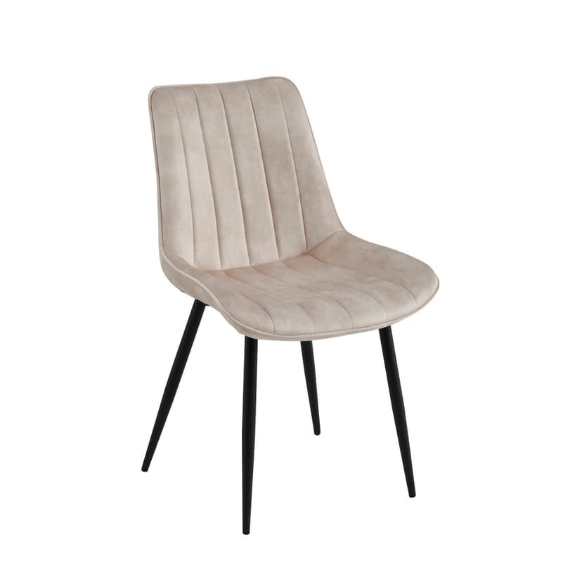 Velvet & Bouclé Dining Chair — Set of 4