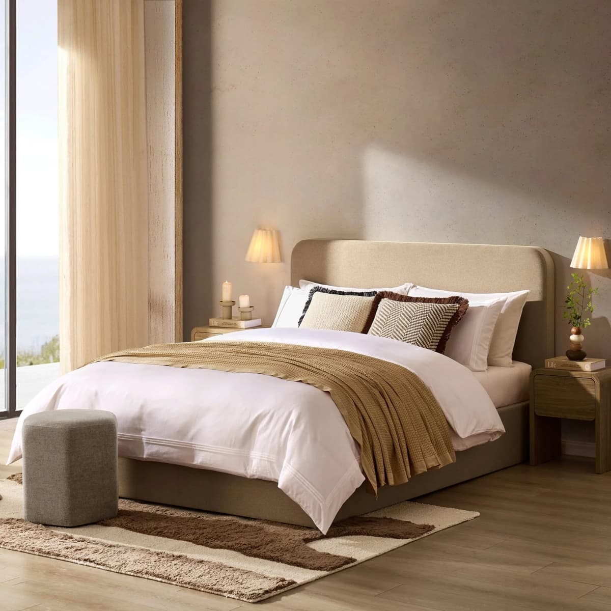 Ascot Ottoman Storage Bed – Oatmeal
