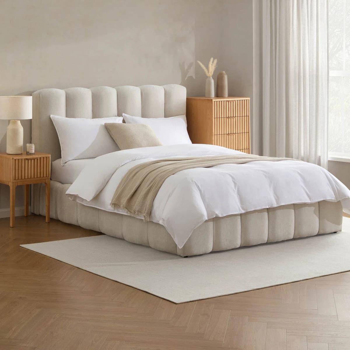 Cheshire Ottoman Storage Bed – Ivory