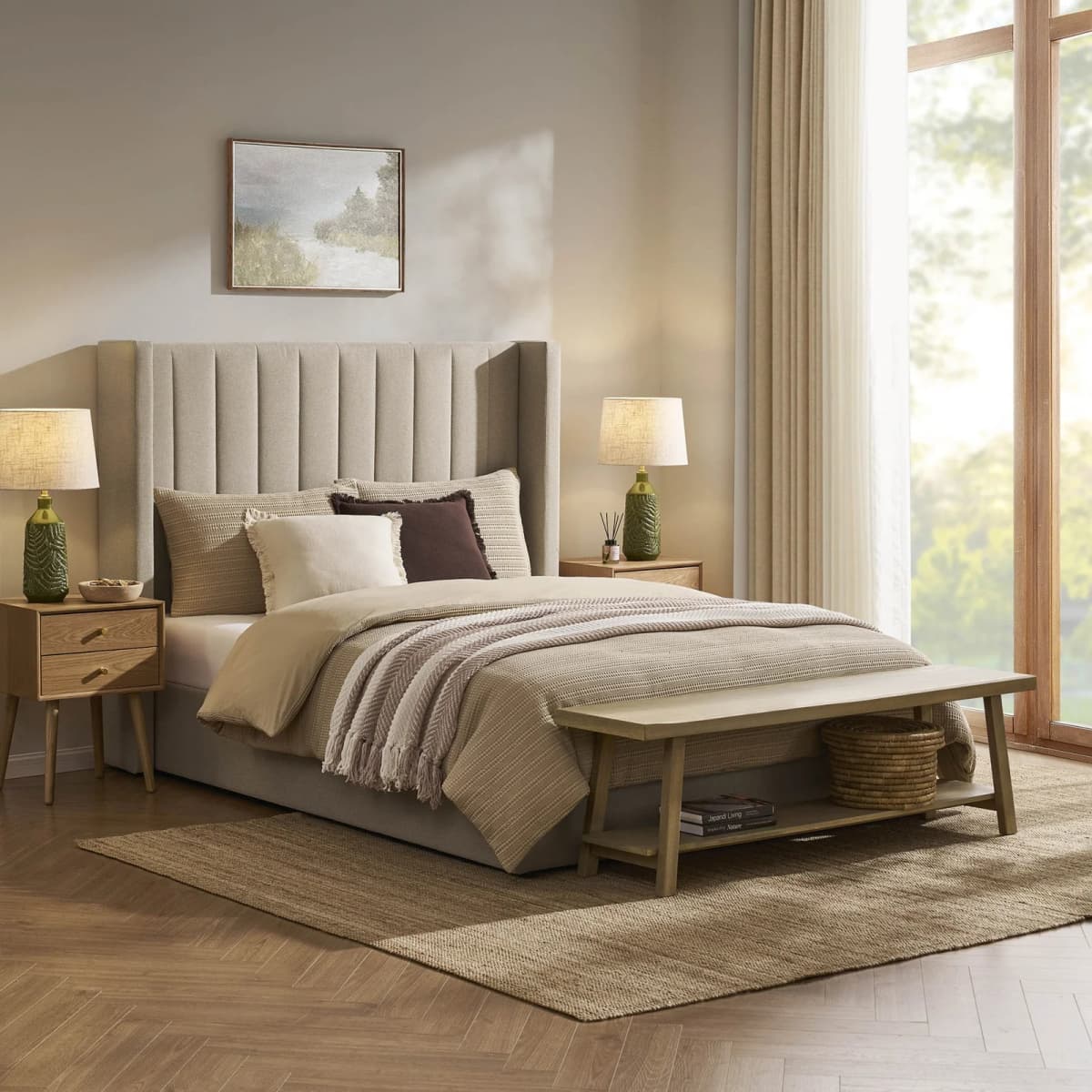 Madison Ottoman Storage Bed – Oatmeal
