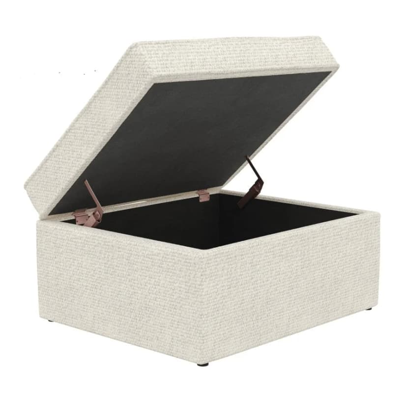 Soho Bouclé Ottoman Storage Pouffe